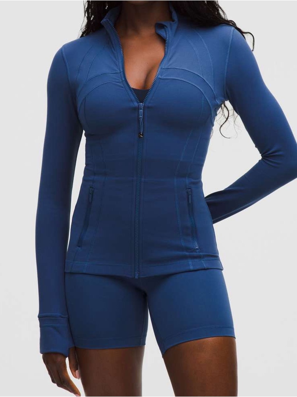 Lululemon Define Nulu Jacket-Blue Twill-Size 6